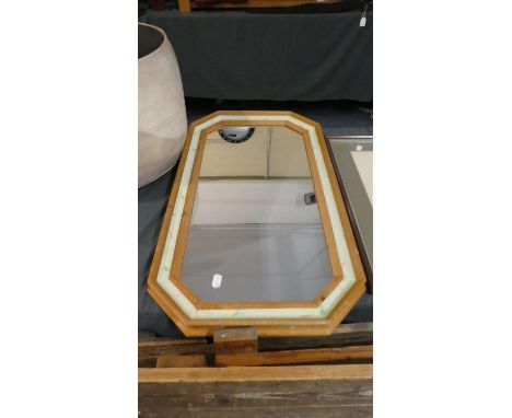 A Modern Pine Framed Wall Mirror, 69cm High 