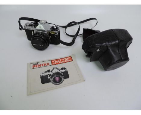 Pentax ME Camera with Case and Hand Book 