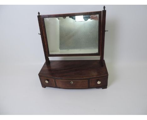 Victorian Mahogany Swing Mirror with Three Trinket Drawers 