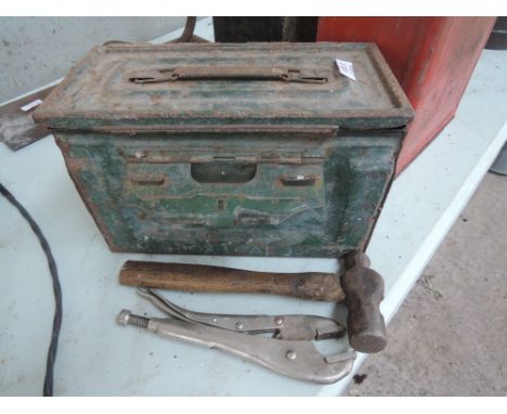 A military style tool box and contents