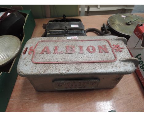 An Albion truck tool boxCR - A BIT DENTED IN PLACES , SEE EXTRAS PICS.