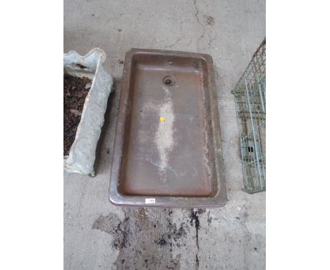 A shallow salt glazed trough