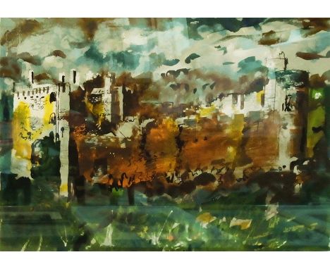 Screen print
After John Piper
Castle landscape, block print signature 55 x 62cm