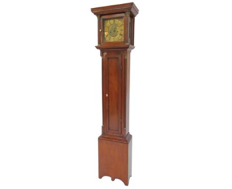 John Lee of Loughborough. An 18thC mahogany cased longcase clock, the brass dial bearing Roman numerals, eight day movement, 