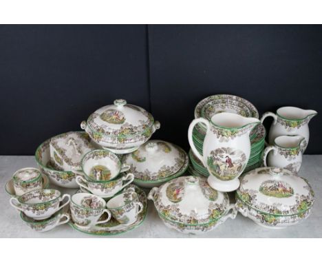 Copeland Spode ' Spode's Byron ' tea &amp; dinner ware to include tureens, jugs, cheese dish, lunch plates, soup cups, dinner