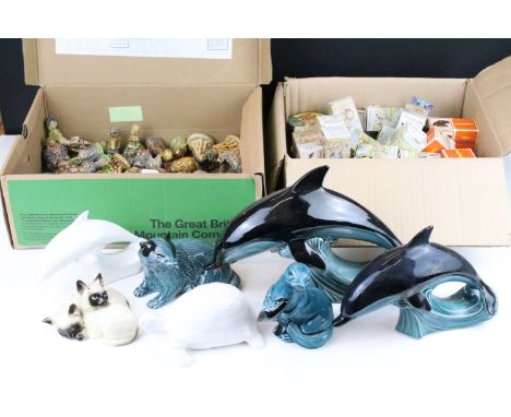 Collection of mixed ceramics to include over 50 Wade porcelain figures (featuring Whimsies &amp; Whoppas - some boxed), Poole