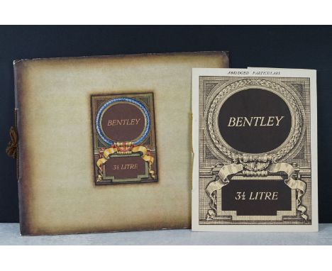 Two vintage Bentley 3.5 litre car brochures. 