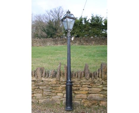 Victorian style Metal Street Lantern, 248cm high 