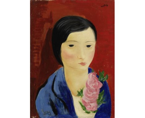 MOÏSE KISLING (1891-1953)Portrait signed 'Kisling' (upper right)oil on canvas46.2 x 33.3cm (18 3/16 x 13 1/8in).Painted in 19