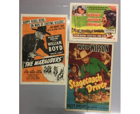US ONE SHEET COWBOY - Lot to include two US one sheet (27"x40") original posters and 1 half sheet (22"x28"). One sheets are f