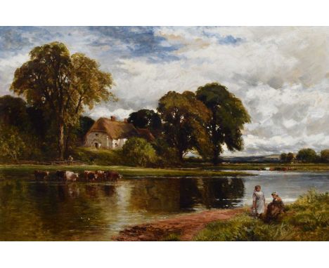 Unsigned, oil on canvas.59.5cm x 90cm (23.25in x 35.5in)Condition report: The painting is in good, restored condition. The pa