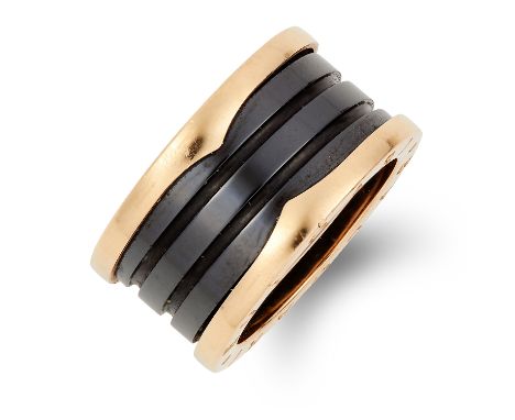 B.ZERO1 CERAMIC RING, BULGARI in B.zero1 design, signed Bvlgari, size N / 6.5, 11g.