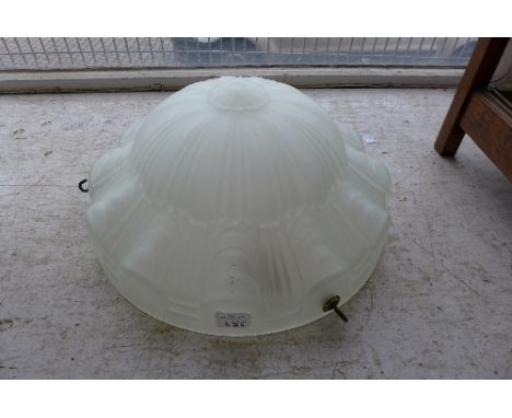 An Art Deco glass ceiling light
