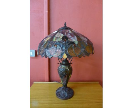 A Tiffany style table lamp