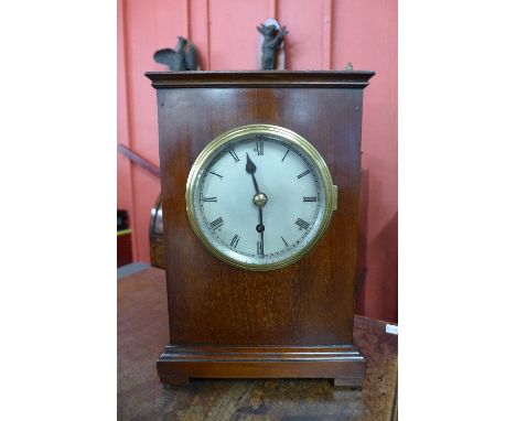 A late 19th/early 20th Century mahogany fusee bracket clock