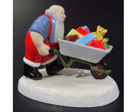 A Coalport Characters Father Christmas figure group, Almost There, first edition, printed marks beneath, 12cm high. (boxed) 