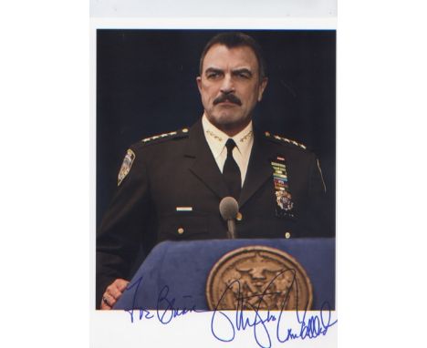  Blue Bloods - Tom Selleck. Dedicated signed 10x8 portrait from Blue Bloods. Excellent. 