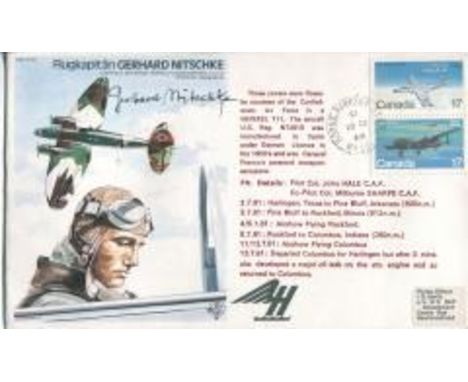 Heinkel Chief Test Pilot-Test Pilots series commemorative envelope dedicated to and signed by former Heinkel Chief test Pilot