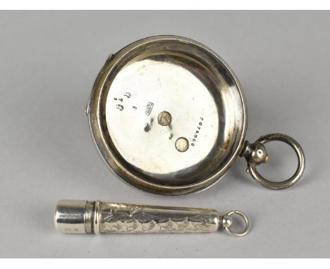 A Silver Pocket Watch Case, Together with a Silver Cheroot Case, 49g