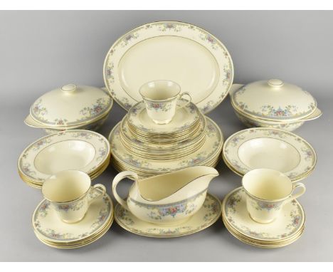 A Royal Doulton Juliet Service to Comprise Six Large Dinner Plates, Six Small Dinner Plates, Six Side Plates, Six Saucers, Th