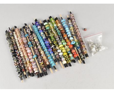 A Large Quantity of Various Silver Cuffed Pandora Style Charms