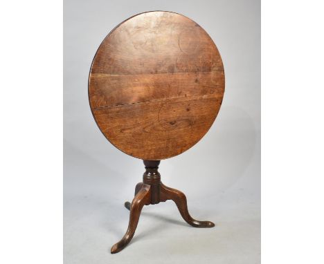 A 19th Century Circular Snap Top Tripod Table, 65cms Diameter