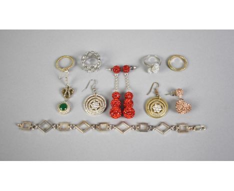 A Collection of Various Silver and White Metal Jewellery to Include Earrings, Rings etc