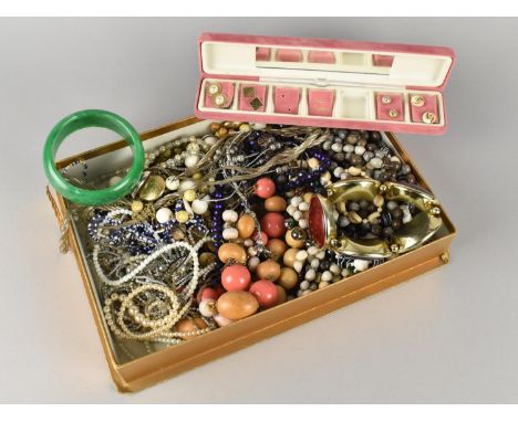 A Collection of Various Costume Jewellery, Faux Jade Bangle, Necklaces etc
