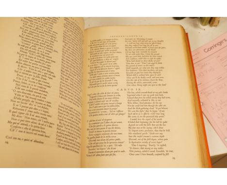 ° ° The Nonesuch Press - La Divina Commedia or the Divine Vision of Dante Alighieri in Italian and English. The Italian text 