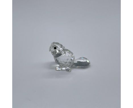 Part of the Endanger Species group. The tiny beaver is made from clear crystal with black crystal eyes and frosted teeth. Swa