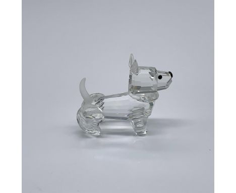 Sometimes known as Scots Terrier, Part of the Pets Corner collection. A clear crystal dog with frosted tail, and black crysta
