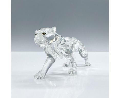 Retired African Wildlife Collection piece. Made from clear faceted crystal with black crystal eyes. This item has its origina