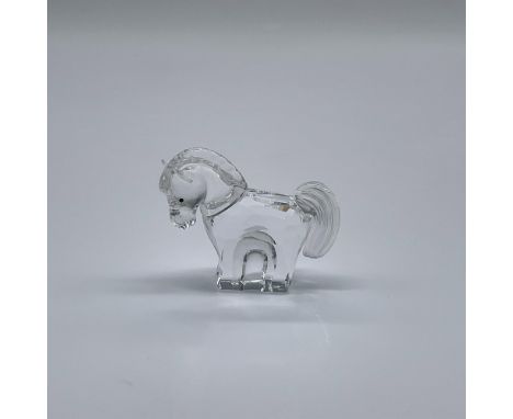Part of the Chinese Zodiacs collection. Clear crystal figure of a horse with black eyes. Chinese Years of the Horse include: 