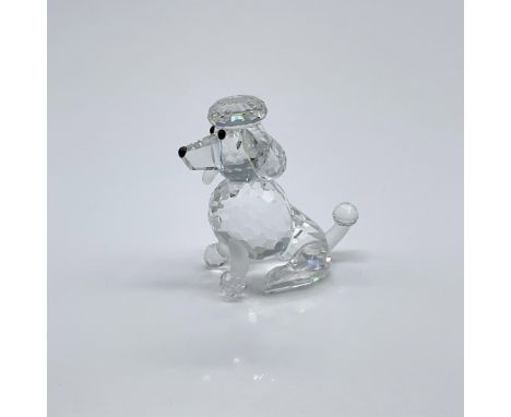 Part of the Pets Corner collection. A dog in a clear crystal head and body with black nose and eyes, and frosted tongue, fron