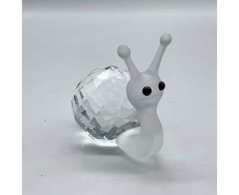 Charming figure with clear crystal shell and a frosted crystal body adorned with black crystal eyes. Part of the In a Summer 