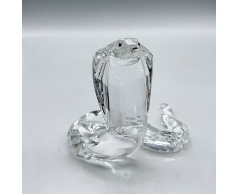Part of the African Wildlife theme group figure is made of both faceted and smooth crystal, rhodium forked tongue and jet cry