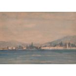 Lady Mary Davis (1866-1941), view across a bay, 5" x 7", along with a 19th Century English School