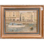Alan Stenhouse Gourley (1909-1991) - Oil painting - Harbour scene, possibly Brixham, signed and