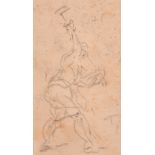 George Chinnery (1774-1852) - Pencil drawing - "Man Hammering", 5ins x 2.25ins, unframed Provenance: