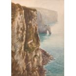 Cyril Ward (1863-1936), 'On the Yorkshire Coast', watercolour. Signed, 13.5" x 9.5".