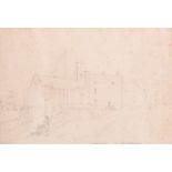 Paul Sandby (circa 1730-1809) - Pencil drawing - "Cowes Castle, Isle of Wight", 'F' mark to lower