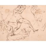William Lock the Younger (1767-1847) - Pen and ink drawings, (4).