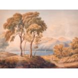 Attributed to William Green of Ambleside (1761-1823) - Watercolour - Skidaw from Lodore, Lake