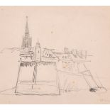 Frank Lewis Emanuel (1866-1948) - Three pencil drawings - "Pembroke", 7.125ins x 7ins, signed and