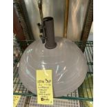 Lot de 2 bases de parasol GEO DOME - gris