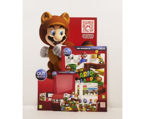 This lot features the official standee/point of sales material supplied to videogame stores for Super Mario 3D land. The item