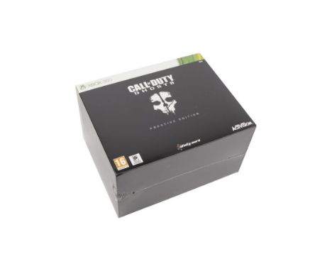 This lot features a brand new and sealed copy of the prestige edition of Call of Duty Ghosts for the Microsoft Xbox 360. The 