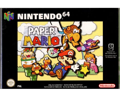 This lot features the one and only Paper Mario, the first game in the popular series, originally released on the Nintendo 64.