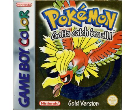 This lot contains a complete in box copy of Pokémon Gold for the Nintendo Game Bot Color. This game is for the PAL region/ter