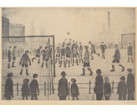 L.S. Lowry R.A. (British 1887-1976) "The Football Match" Signed and numbered 537/850 in pencil in the margin, with publisher'